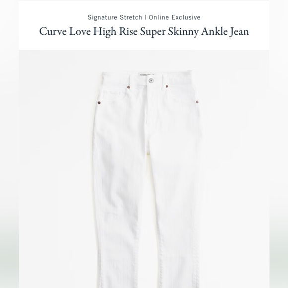 Abercrombie & Fitch Pants - Curve Love High Rise Super Skinny Ankle Jean